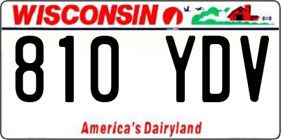 WI license plate 810YDV