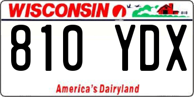 WI license plate 810YDX
