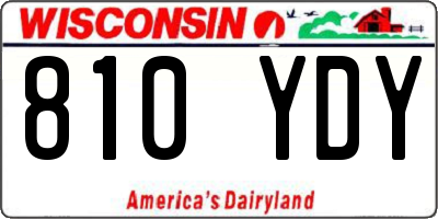 WI license plate 810YDY