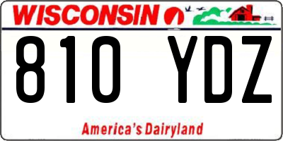 WI license plate 810YDZ