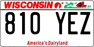 WI license plate 810YEZ