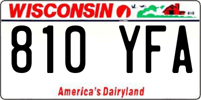 WI license plate 810YFA