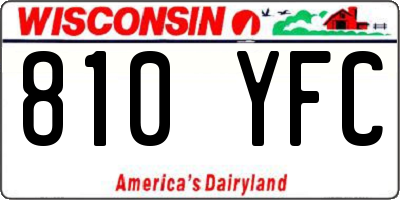 WI license plate 810YFC