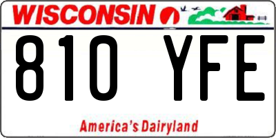 WI license plate 810YFE