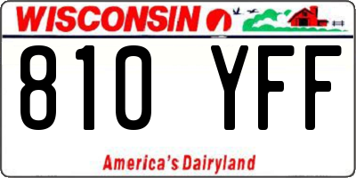 WI license plate 810YFF