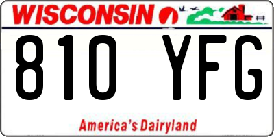 WI license plate 810YFG