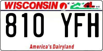 WI license plate 810YFH