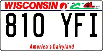 WI license plate 810YFI