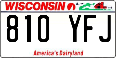 WI license plate 810YFJ