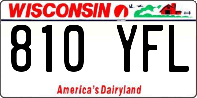WI license plate 810YFL