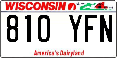 WI license plate 810YFN
