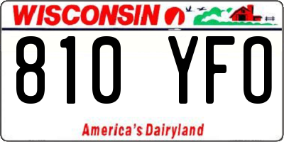 WI license plate 810YFO