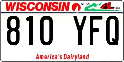 WI license plate 810YFQ