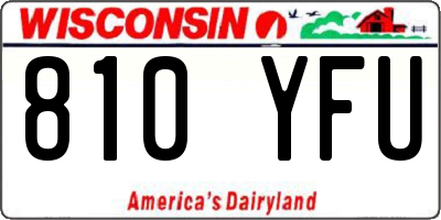WI license plate 810YFU