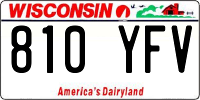 WI license plate 810YFV