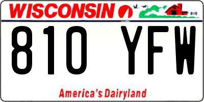 WI license plate 810YFW