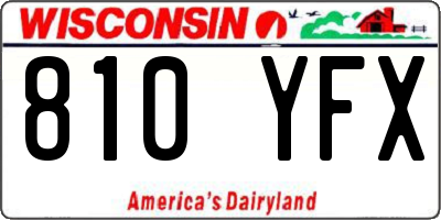 WI license plate 810YFX