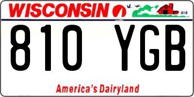 WI license plate 810YGB