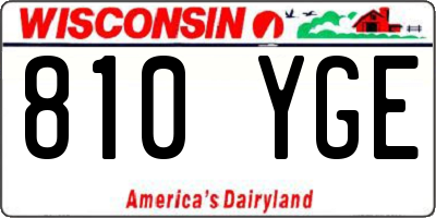 WI license plate 810YGE