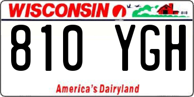 WI license plate 810YGH