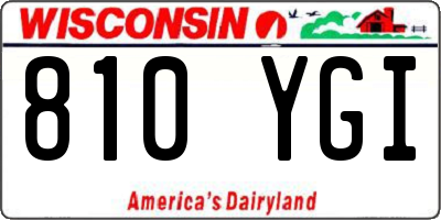 WI license plate 810YGI