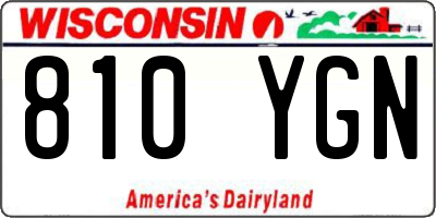WI license plate 810YGN