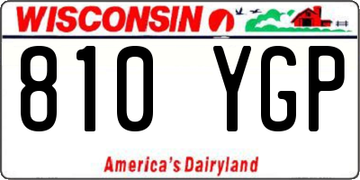 WI license plate 810YGP