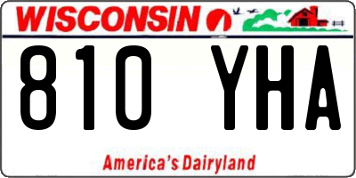 WI license plate 810YHA