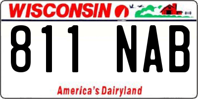 WI license plate 811NAB