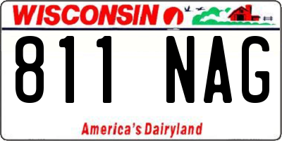 WI license plate 811NAG