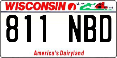 WI license plate 811NBD