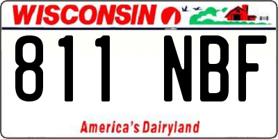 WI license plate 811NBF