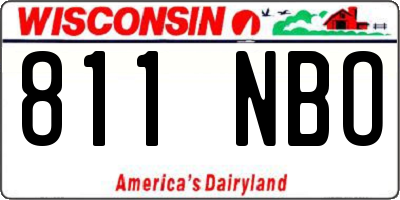 WI license plate 811NBO
