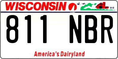 WI license plate 811NBR