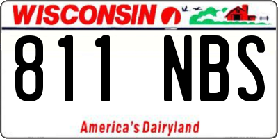 WI license plate 811NBS