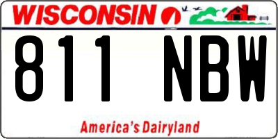 WI license plate 811NBW