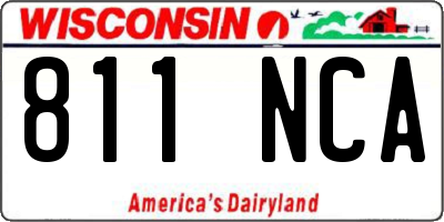 WI license plate 811NCA