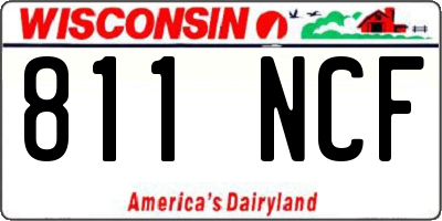 WI license plate 811NCF