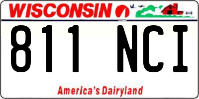WI license plate 811NCI