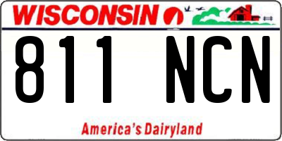 WI license plate 811NCN