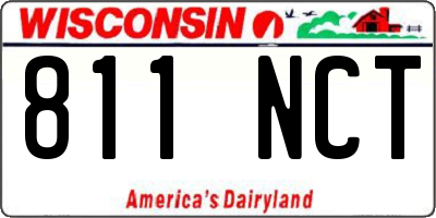 WI license plate 811NCT