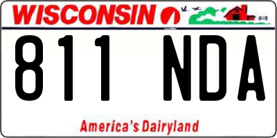 WI license plate 811NDA