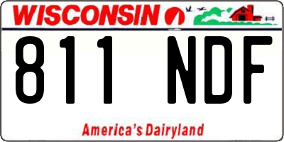 WI license plate 811NDF