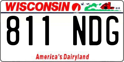 WI license plate 811NDG