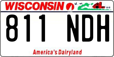 WI license plate 811NDH