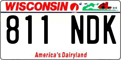 WI license plate 811NDK