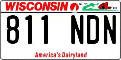 WI license plate 811NDN