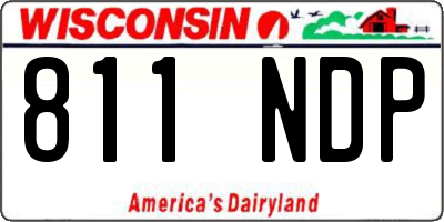 WI license plate 811NDP