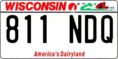 WI license plate 811NDQ