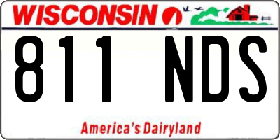 WI license plate 811NDS